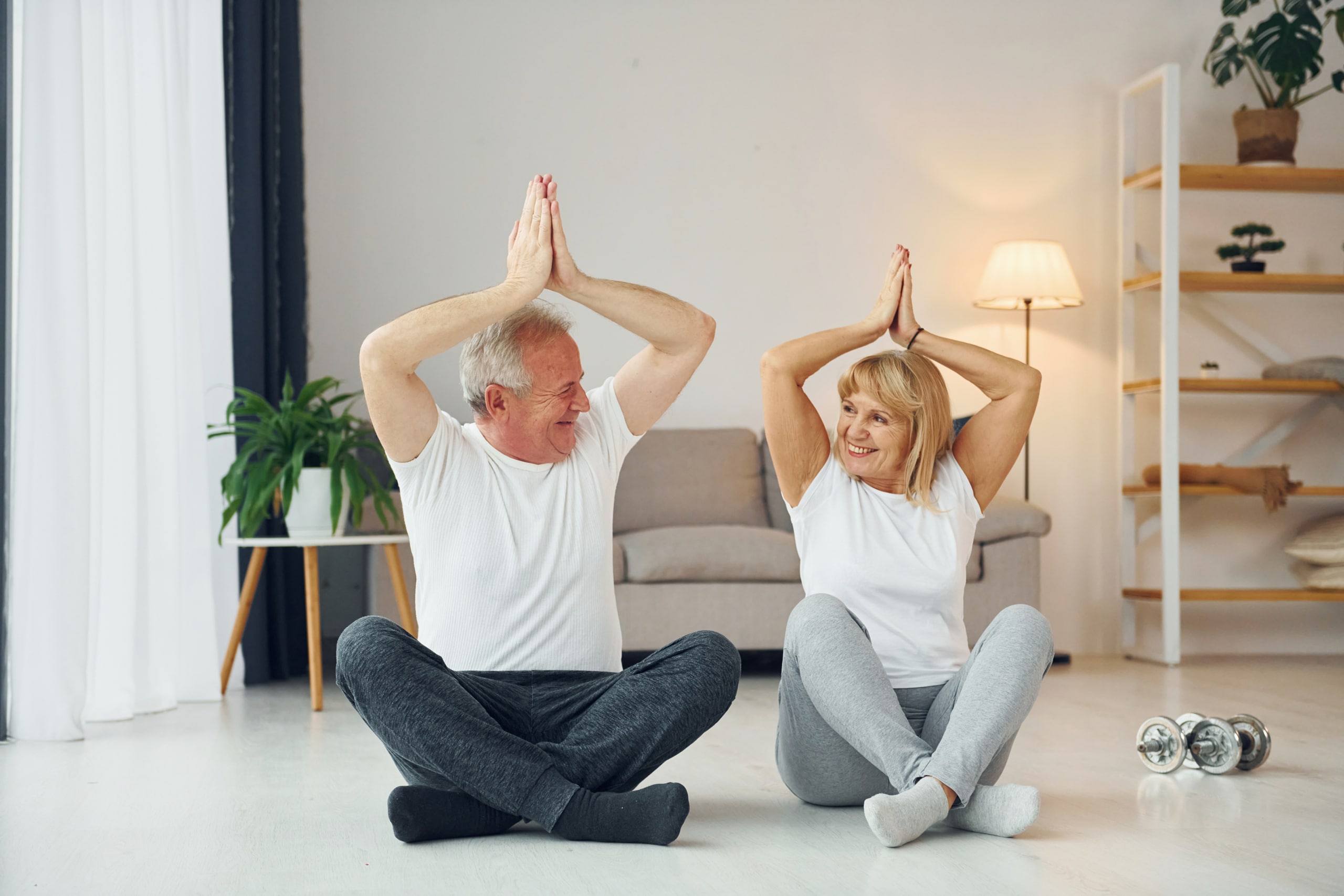 Senior couple taking care of gut health